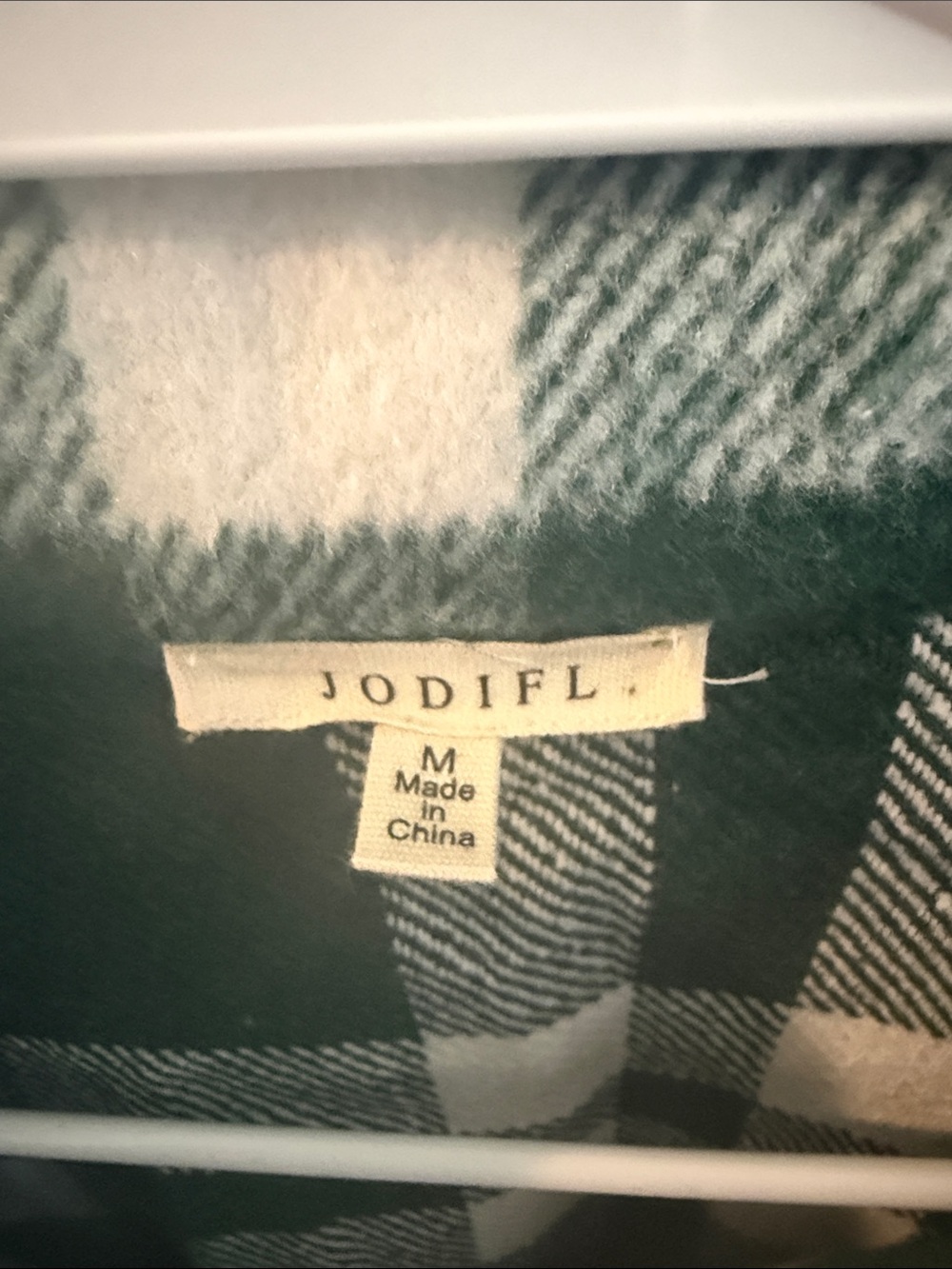 Green Plaid Button-Front Shacket Jacket - Picture 2 of 4